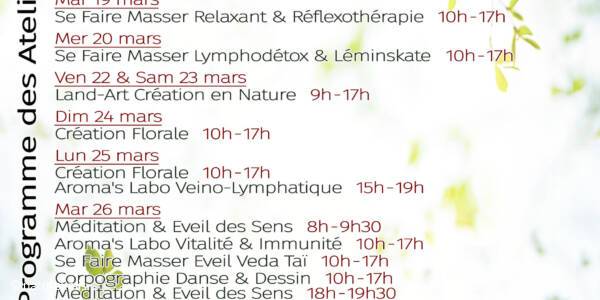 La Printanière: wellness workshops and courses